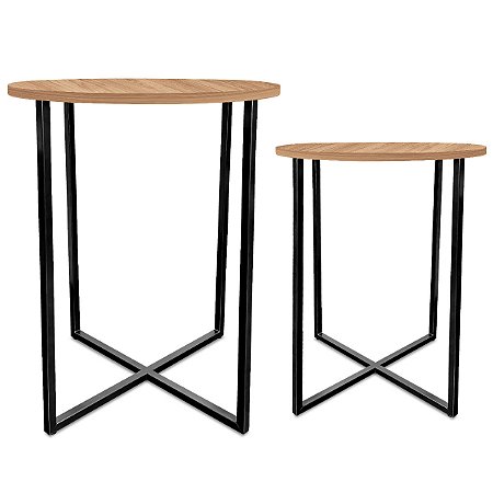 Mesa De Canto Dupla Gana - Preto/Jade