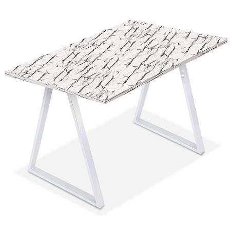 Mesa Mirage 120cm x 60cm - Branco/ Vulcano