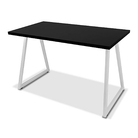 Mesa Alpha 1,20 x 0,60 - Branco/Preto