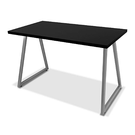 Mesa Alpha 1,20 x 0,60 - Prata/Preto