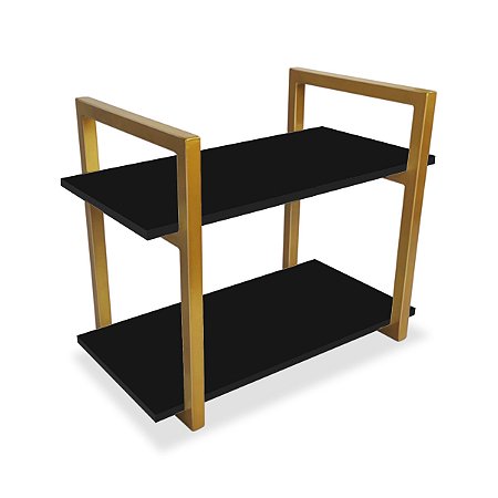 Prateleira Milazzo 25 cm - Dourado/Preto