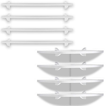 Kit 4 Prateleiras Ávila 60x15 + 4 Prateleiras Quinte