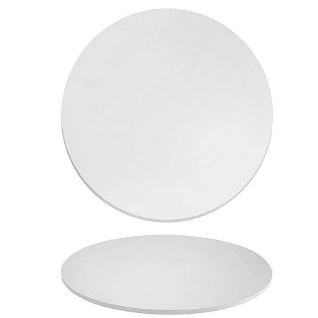 Tampo de Mesa de Jantar em Mdf Redondo 70cm X 15mm na Cor Branco