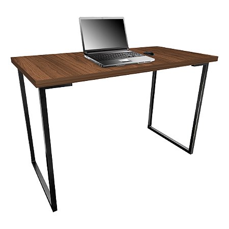Mesa para Escritório Escrivaninha Estilo Industrial Nova York Mdf 100cm - Preta e Villandry
