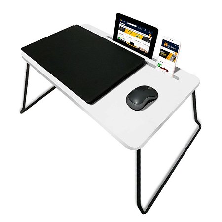 Suporte Mesa Multiuso Classic para Notebook Dobrável Branco