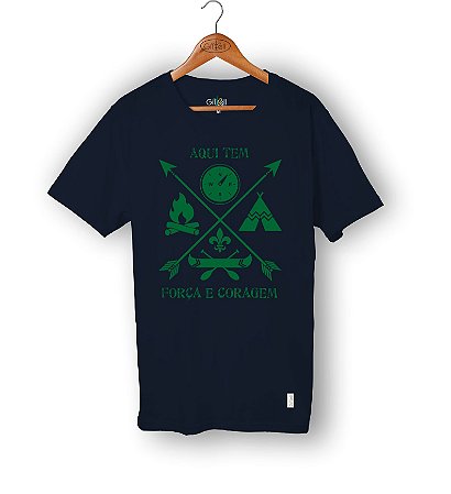 Camiseta Aqui Tem Força e Coragem