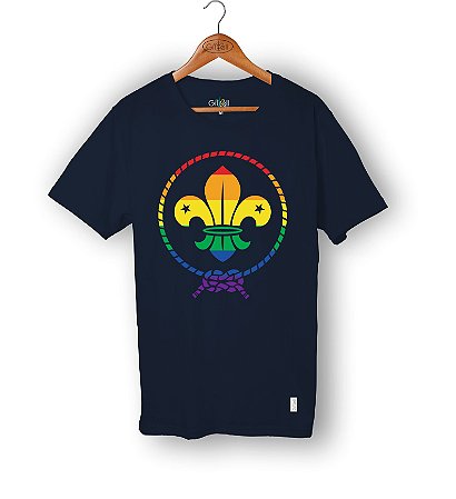 Camiseta Flor de Lis Arco-íris