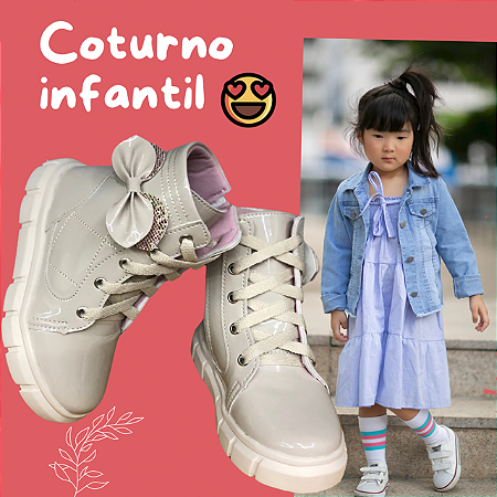 coturno  feminino infantil Chique Top