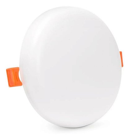 Luminária Plafon LED 18W Embutir Redonda Branco Neutro Borda Infinita