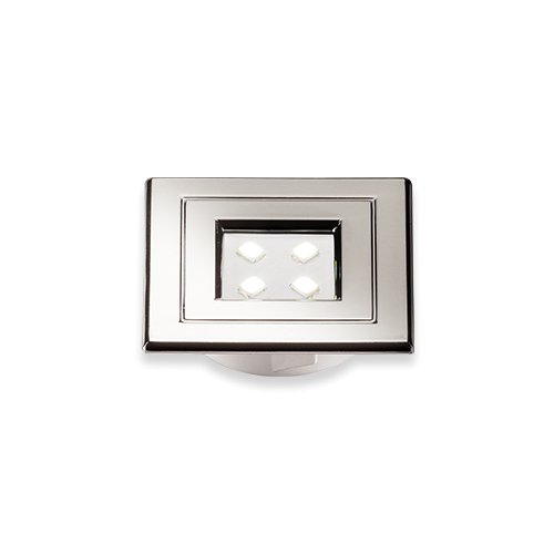 Spot LED 1W Embutir Quadrado Branco Frio Cromado