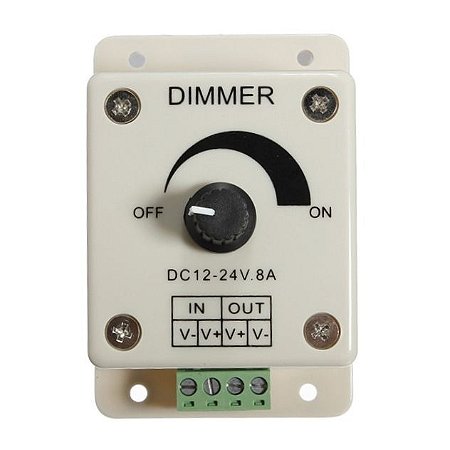 Dimmer Controlador Ajustável 8A Para Fita Led 1 Cor