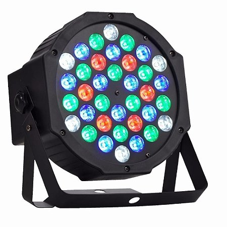 Refletor Holofote LED Par64 RGB Digital 36 Leds para Festa