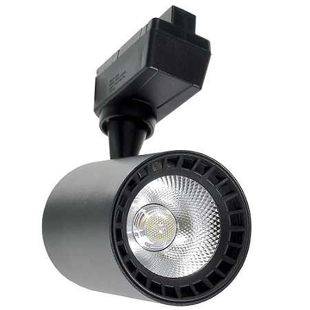 Spot LED 24W Branco Frio para Trilho Eletrificado Preto