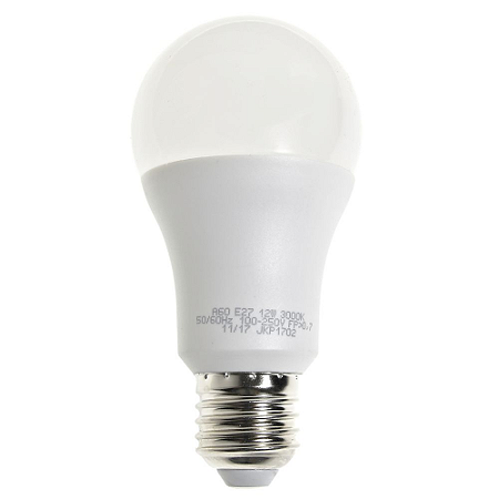 Lâmpada Bulbo LED A60 12W Bivolt Branca - Amarela | Inmetro