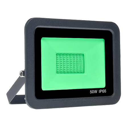 Refletor MicroLED Ultra Thin 50W Verde Black Type