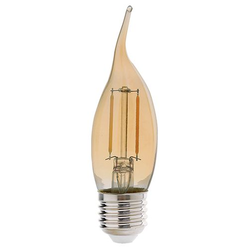 Lampada LED Vela Vintage Chama E27 4W 110V Dimerizável Branco Quente | Inmetro