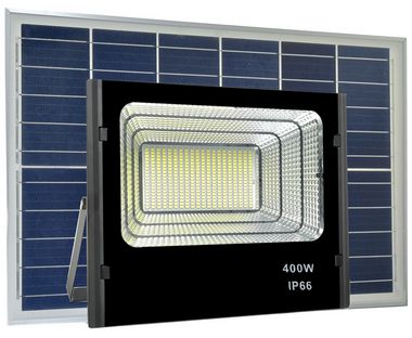 Refletor LED Solar 400W 80 Leds Auto Recarregável