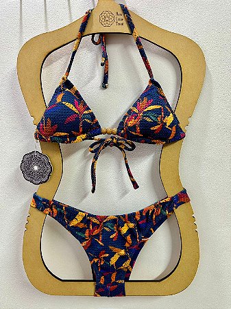 Cortininha Sun Coqueiros ripple lacinho