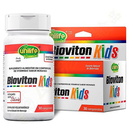 Bioviton Kids Polivitamínico c/30 comprimidos mastigáveis - Unilife