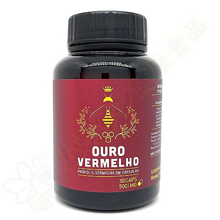 Própolis Vermelha de Alagoas em cápsulas 500mg c/30 - Ouro Vermelho