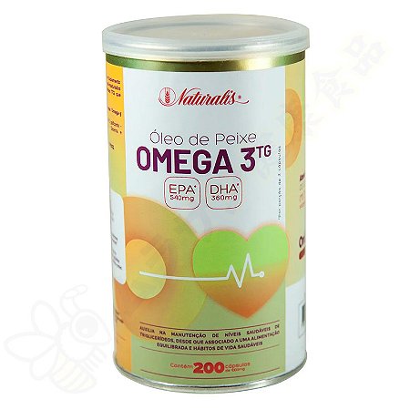Óleo de Peixe Omega-3 200 Cápsulas 100% TG - Naturalis