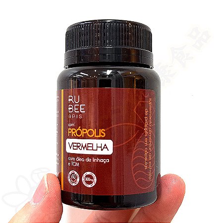 Própolis Vermelha de Alagoas em cápsulas 300mg c/60 - Rubee Apis (Nova Embalagem)