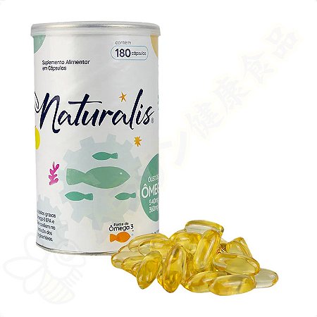 Óleo de Peixe Omega-3 180 Cápsulas 100% TG - Naturalis
