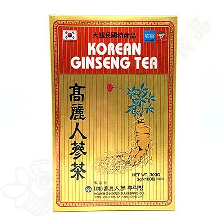 Chá de Ginseng Coreano em sachê instantâneo c/100 - Korea Ginseng