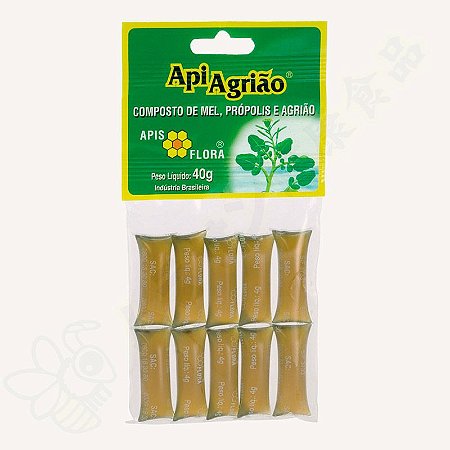 Mel com Própolis e Agrião em sachês 40g ApiAgrião - Apis Flora