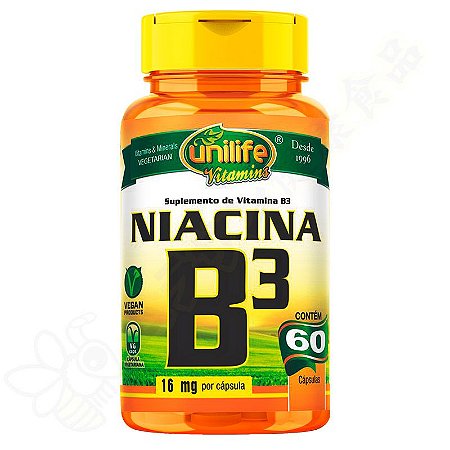 Vitamina B3 Niacina c/60 - Unilife