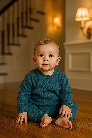 Conjunto Canelado Unissex (06-12 meses)