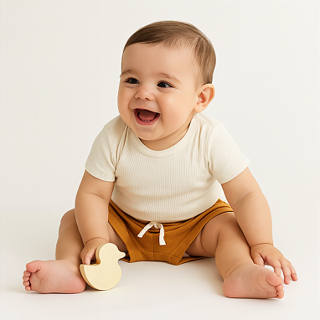 Bermuda Mostarda Unissex (3 meses)