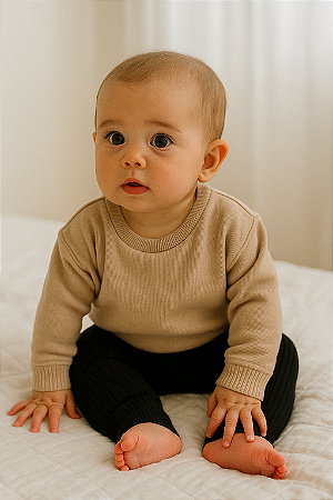Calça de Bebê Unissex (03-12m)