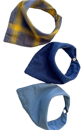 Kit com 3 Babadores Bandanas Unissex