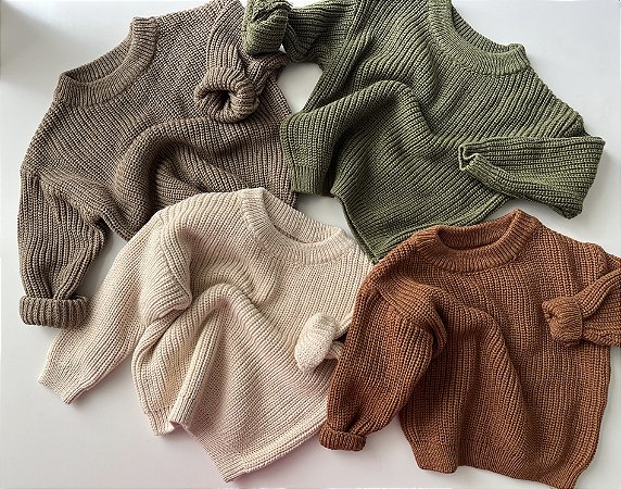 Blusa de Frio de Bebê Tricot Unissex