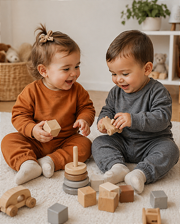 Conjuntos de Bebê Canelados Unissex
