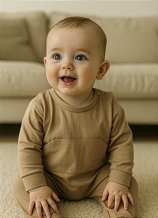 Macacão de Bebê Nude Unissex (6-9m)