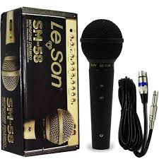Microfone Profissional Leson Sm58 Bk Preto