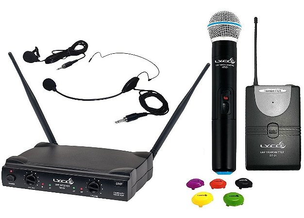 Microfone sem Fio de Mão / Headset / Lapela e Instrumento UH- 02MHLI Lyco