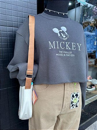 Moletom Cropped Mickey Mouse