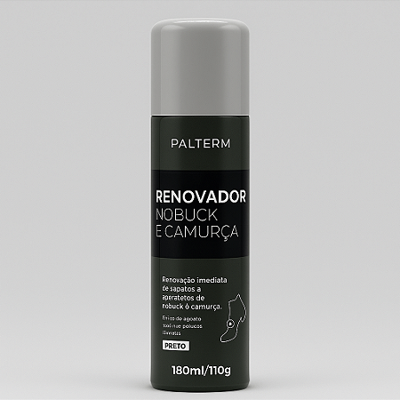 Spray Renovador Preto de Nobuck e Camurça Palterm 180ml