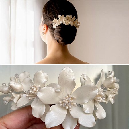 Arranjo Elise (Perolado Off White )