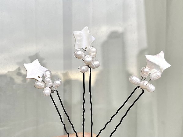 Conjunto trio Pin Eliana pérolas- Star