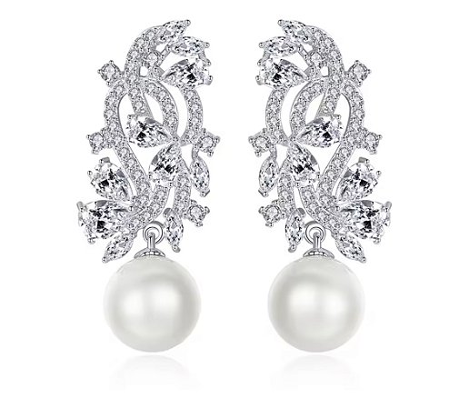 Brincos Zircônias e Pérolas 406
