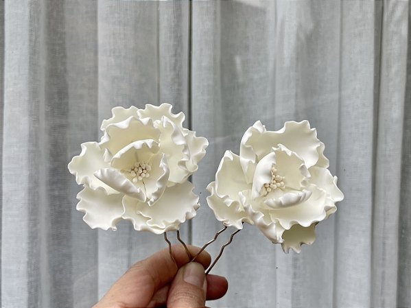 Dupla de pins Peonias off white