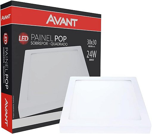 Painel sobrepor LED , Bivolt, Avant, 768131375, 24W, Branco