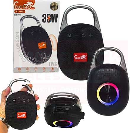 CAIXA DE SOM PORTATIL 30W ELETROMEX EL-1111