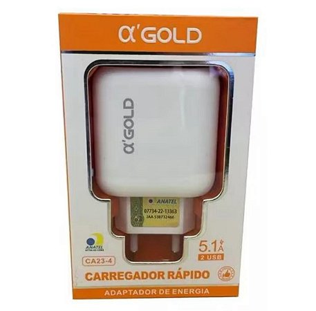 ADAPTADOR CARREGADOR RAPIDO 2USB 5.1A