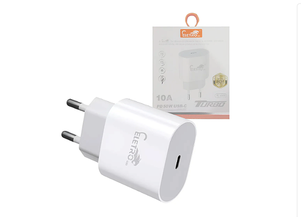 ADAPTADOR TURBO 10A 50W USB-C EL-4005