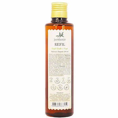Refil sabonete líquido Jordanie café verde e figo 200 ml